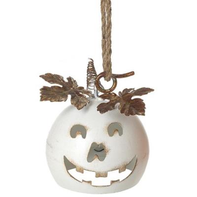 White Metal Pumpkin Bell